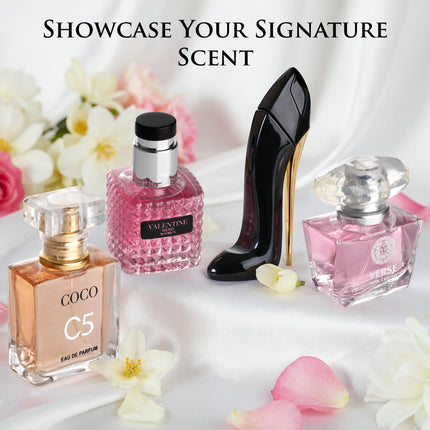 Essential 4 PC Mini Perfume Set, Birthday Gift Set for Women, Eau De Parfum 30ml Each, Vanilla Perfume & Floral Fragrance, Long-Lasting Travel Size, C5, Verse Pink Crystal, Nice Girl & Valentine