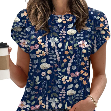 Womens Summer Tops Dressy Casual Blouses Short Sleeve Shirts for Women Business Casual Beach Vacation Outfits