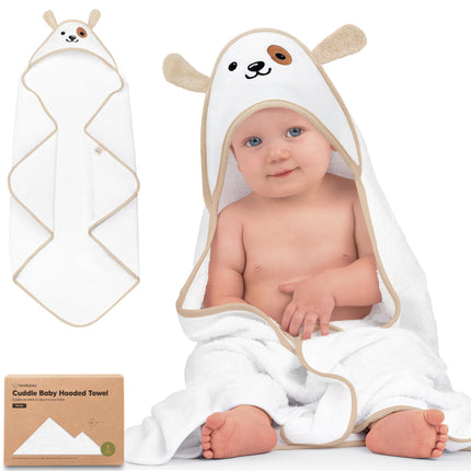 Hooded Baby Towel for Newborn, Baby Bath Towels (Frog, 35x35)