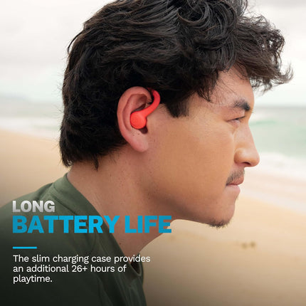 Wireless Workout Earbuds Featuring Clear Calling, Secure Earhook Sport Design, 35+ Hour Bluetooth Playtime, 3 EQ Sound Settings, and IP55 Sweat Resistance (Coral)