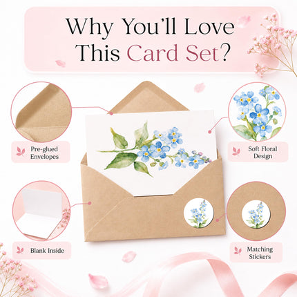 Blank Cards with Envelopes, Watercolor Flower 50 Pack 3.5x5 inches - photo 6