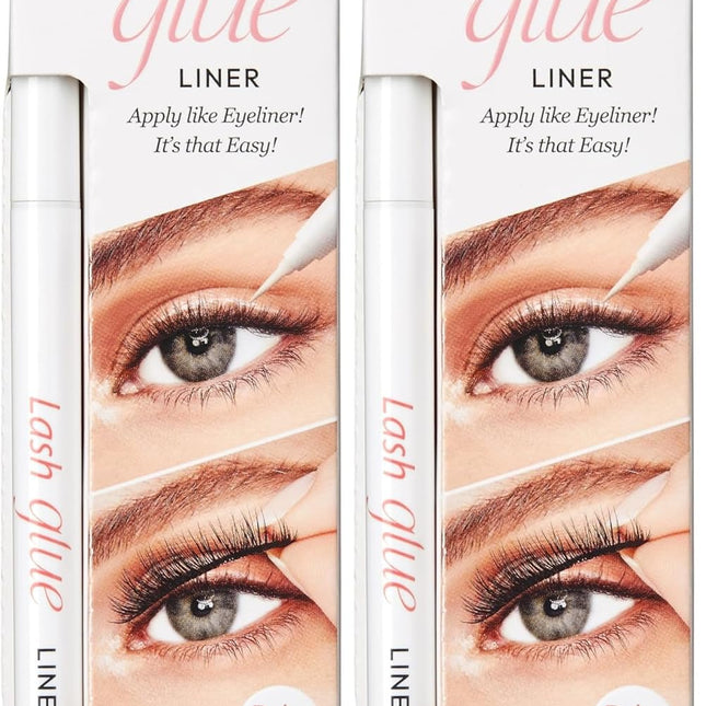Lash, Eyeliner Lash Glue, 2-in-1 Felt-Tip Eyeliner and Lash's Adhesive, Includes 1 Glue Liner, Long Lasting Wear, Can