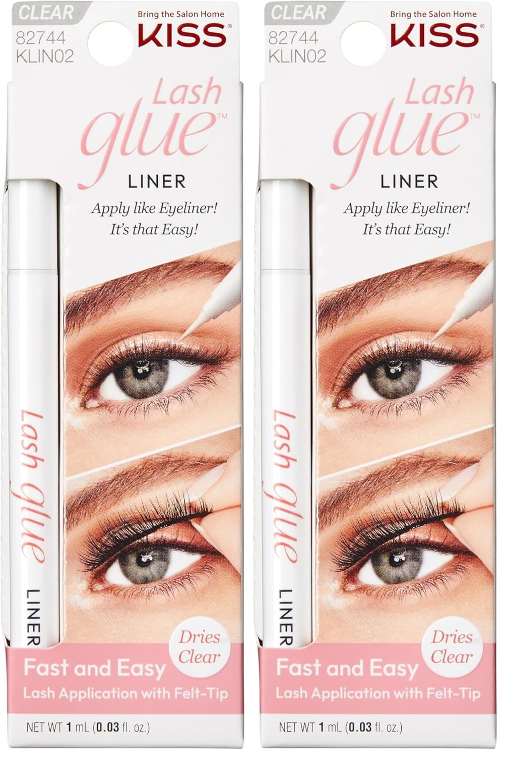 Lash, Eyeliner Lash Glue, 2-in-1 Felt-Tip Eyeliner and Lash's Adhesive, Includes 1 Glue Liner, Long Lasting Wear, Can