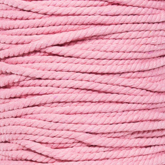 Pink Soft Twisted Cotton Rope, 1/4 Inch x 25 Feet