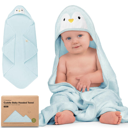 Hooded Baby Towel for Newborn, Baby Bath Towels (Frog, 35x35)