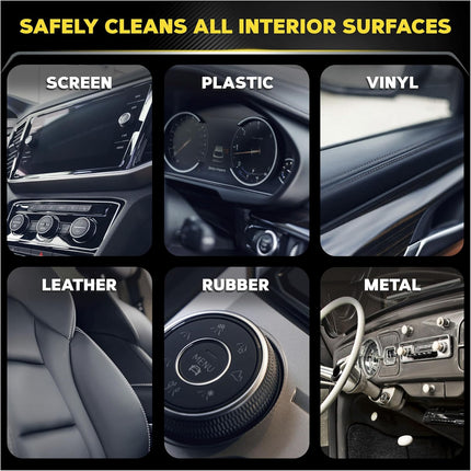 Meguiar's Quik Interior Detailer Cleaner, All-Purpose Car Detailer Spray + UV Protection for Plastics, Vinyl, Leather, Rubber, Metal, and Navigation Screens, 24 Oz Spray Bottle