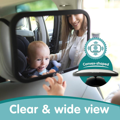 Rear-Facing Baby Car Mirror - Convex, Shatterproof, Shakeproof, 360° Rotation - photo 3