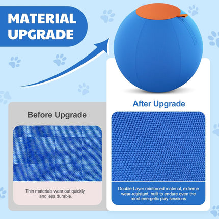 Happypaw 3.0 Upgrade 18'' Herding Ball for Dogs – Enhanced Chew Resistance & Heavy-Duty Material,Dog Toy Agility Equipment for Australian Shepherds,Collies,Includes 5 Repair Patches