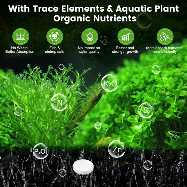Root Tabs Freshwater Aquarium Plant Fertilizer, Slow-Release 100 Tabs 1g/Tab, Safe for Fish and Shrimp - photo 2