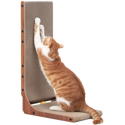 Rascador para Gatos, Almohadilla Rascadora en Forma de L de 18.9 Inch para Gatos de Interior