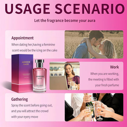 Luxury Perfume for Women, 80ml / 2.82 fl oz, Upgraded Long-Lasting Pistachio Vanilla Fragrance, Creamy Sweet Floral Scent with Almond & Jasmine Notes, Suitable for dates, parties, or as a gift.
