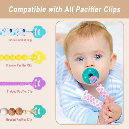 Silicone Pacifier Clip Adapter Ring for Philips Avent Soothie, 4 Pack 100% Food-Grade Silicone Binky Clips Holder Adapter Rings Competible with Avent Soothie,BPA-Free Soft Flexible Safe Durable, Green