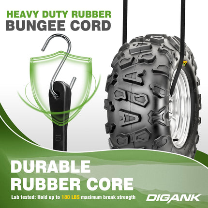 Cuerdas Elásticas con Ganchos (10 Pack) Heavy Duty en Tamaños 10", 15", 21", 31"