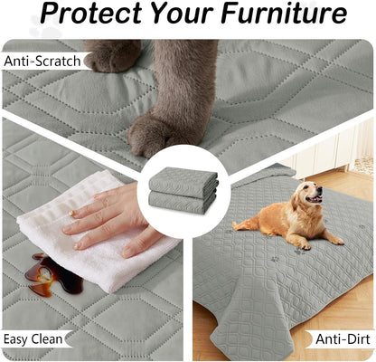 Waterproof Reversible Dog Bed Blanket and Couch Cover, 30 x 70 Inch, Grey/Dark Grey - photo 4