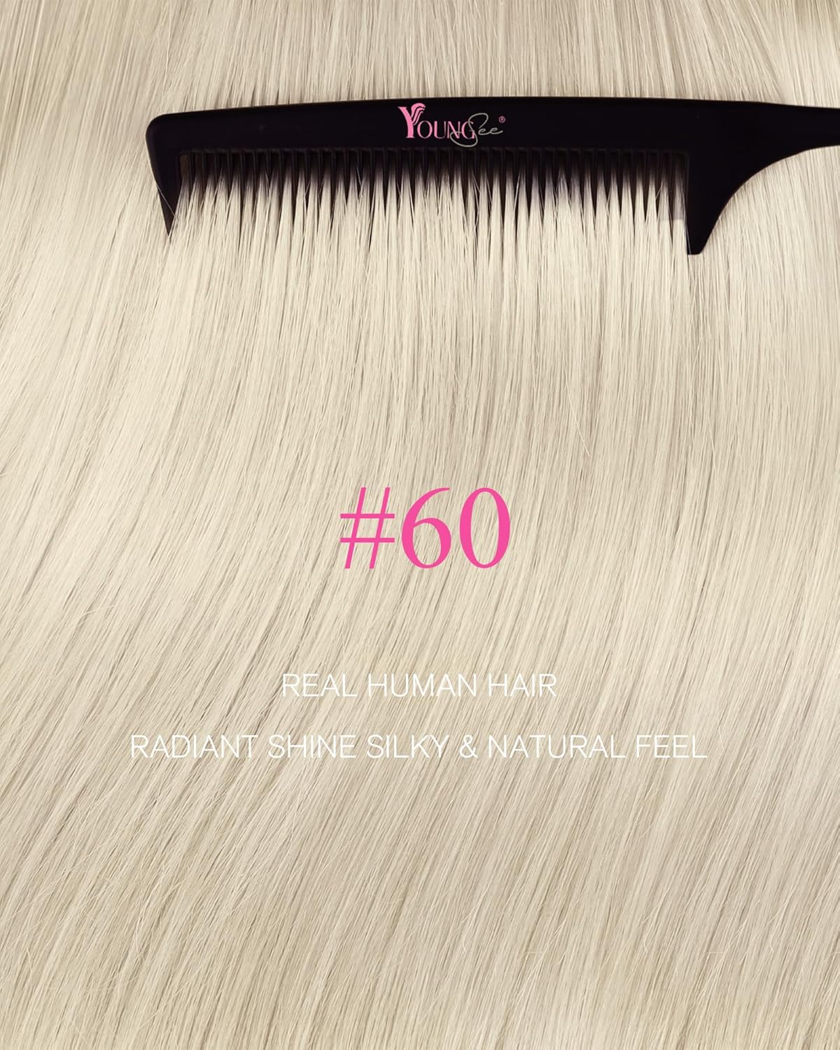 24 Inch Platinum Blonde Tape in Extensions Human Hair Invisible Tape in Hair Extensions Human Hair - photo 2