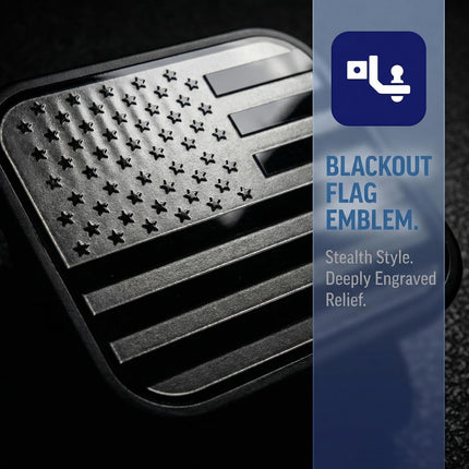 2 Inch Rubber Trailer Hitch Cover with American Flag Design