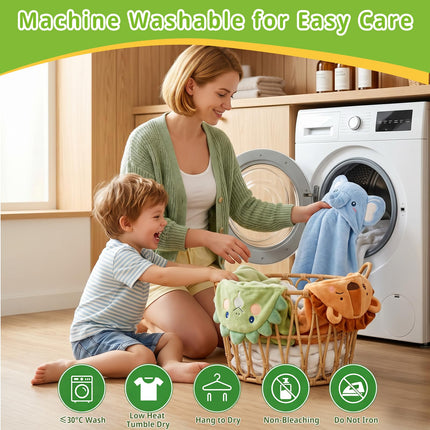 Toddler Hooded Bath Towels 9PCS