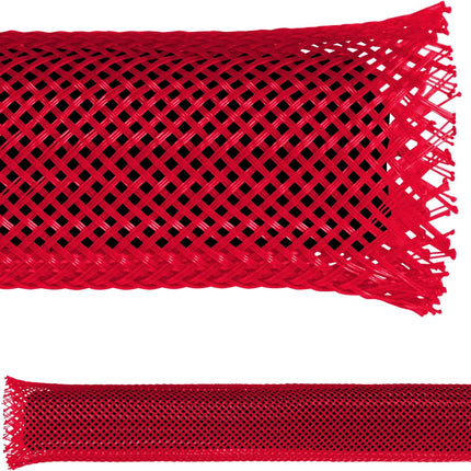Electriduct 1/2" PET Expandable Braid Sleeving Flame Retardant Flexible Wire Mesh for Cord Management and Cable Protection - 25 Feet - Purple