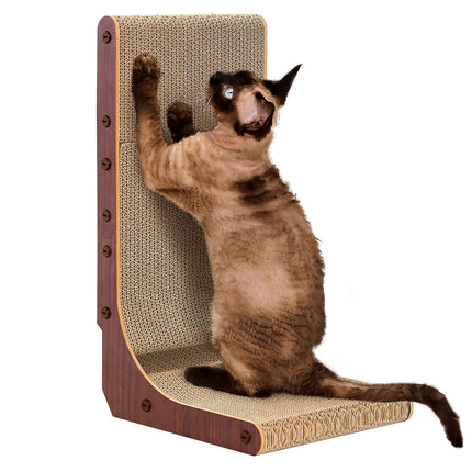 Cardboard Cat Scratcher for Indoor Cats, 26.8 Inch, Brown