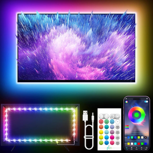 16.4 ft RGB LED TV Backlight for 45-75 Inch TVs