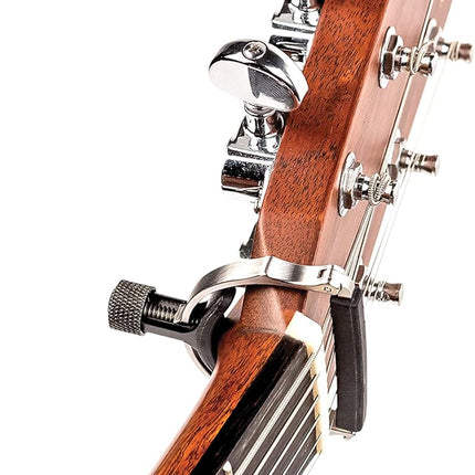 D'Addario Guitar Capo for Acoustic Guitar - Cradle Style Acoustic Guitar Capo - Creates Even Tension - Self Centering Capo Creates Even Tension - Stainless Steel
