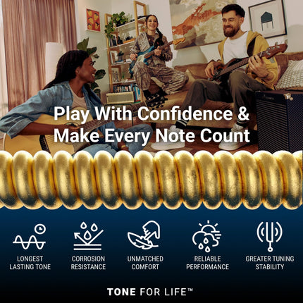 Strings, Electric Guitar Strings, Nickel Plated Steel with Technology, Longest-Lasting Bright Tone with Comfortable Feel, 6 String Set, Light/Heavy 10-52