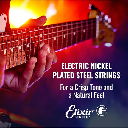 Elixir Strings - Nickel Plated Guitar Strings with OPTIWEB Coating - Elixir Electric Guitar Strings - 3 Pack, Light 10-46