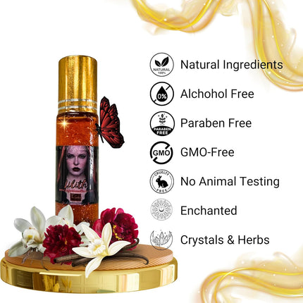 – Lilith Roll-On Oil | Pheromone Infused Perfume & Ritual Oil for Power, Attraction & Feminine Energy | Hoodoo, Wiccan, Pagan, Conjure (Lilith)