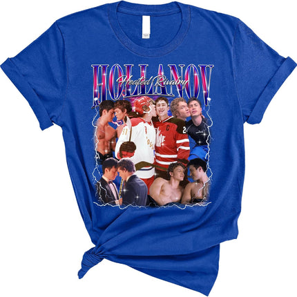 Heated Hockey Rivalry Love T Shirt Retro Romance Sports Theme Casual Short Sleeve Street Style Tee