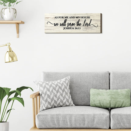 As for Me and My House We Will Serve Wall Sign, 17 X 6 Inch, Joshua