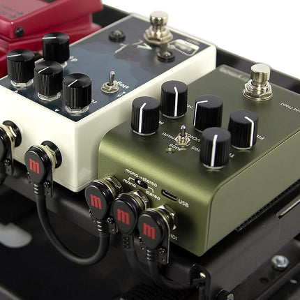 Mogami Gold Pedal SLP Patch Cable – Super Low Profile 90° Right Angle Guitar Effects Cable, Noise-Free, OFC Core 10 Inches
