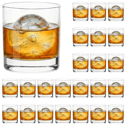 24PCS 10OZ Old Fashioned Glass Set Bulk, Heavy Base Rocks bar Glasses Set