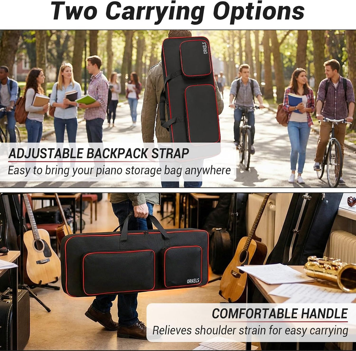 49-Key Keyboard Case with Padded Gig Bag Design - photo 5