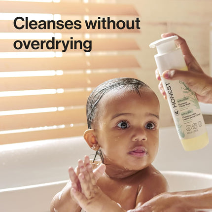 The Honest Company 2-in-1 Baby Shampoo & Body Wash, Fragrance-Free, Tear-Free, Hypoallergenic, Naturally Derived, Sensitive Skin, 10 fl oz