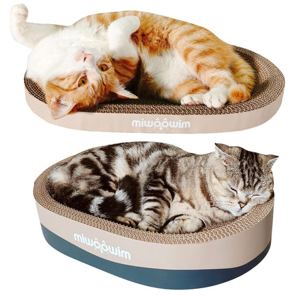 Set rascador para gatos de 3 piezas, nido en forma de cuenco ovalado para gatos de interior