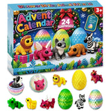 2026 Advent Calendar for Kids: 24days Countdown Calendar 24pack 3d-Printed-Eggs with 3d-Animals Toys, Gifts for Kids Boys Girls