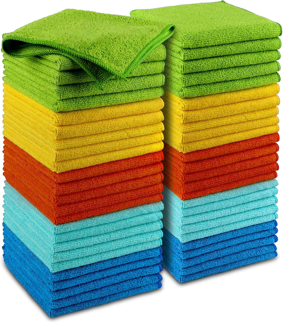 Microfiber Cleaning Cloths, 50 Pack, 12 x 12 Inch