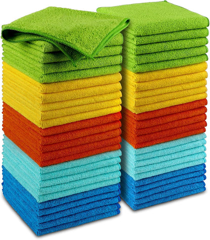 Microfiber Cleaning Cloths, 50 Pack, 12 x 12 Inch