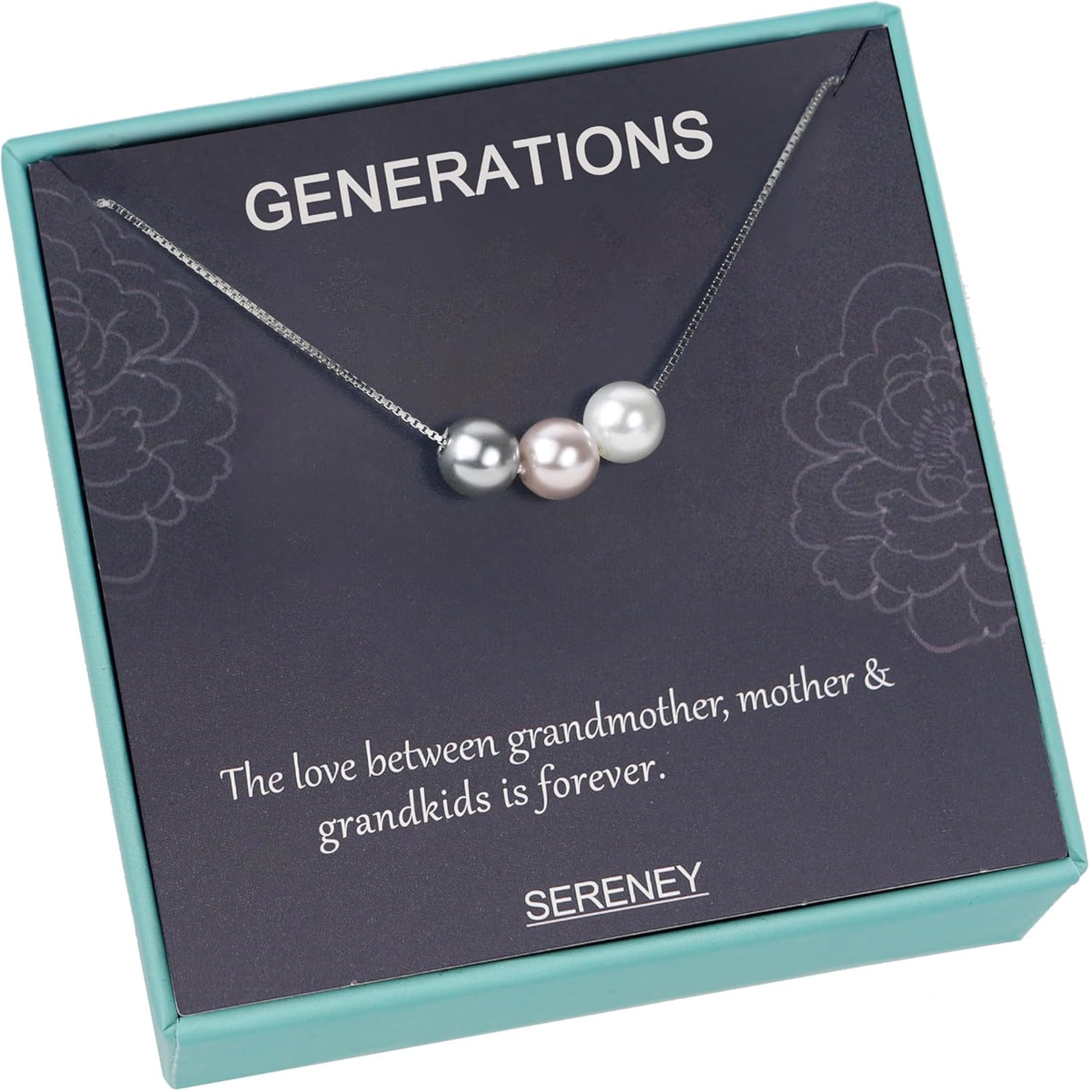 S925 Sterling Silver Grandma Necklace as Mothers Day Gifts