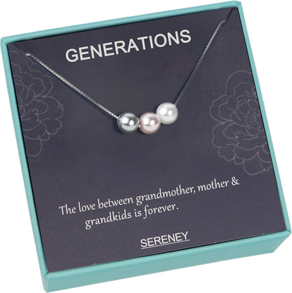S925 Sterling Silver Grandma Necklace as Mothers Day Gifts