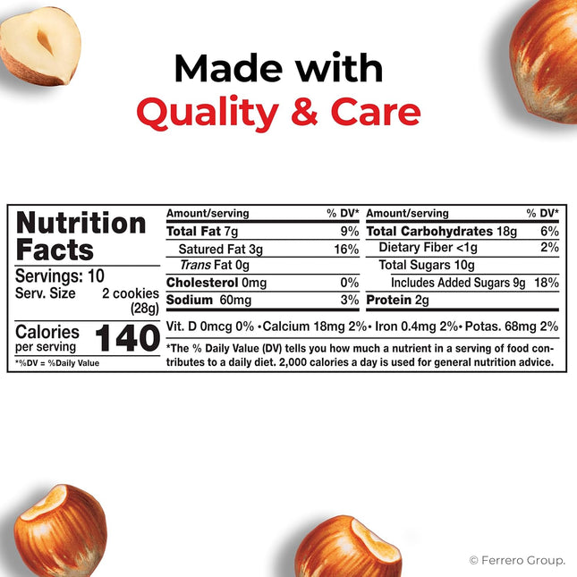 Biscuits Cookies Filled with Hazelnut Spread, Sweet Snack Pack, 9.7 oz - photo 2