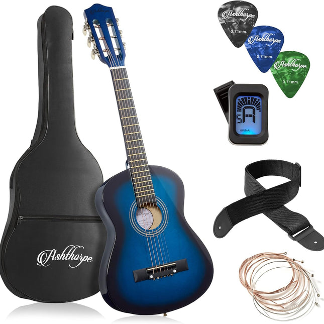 30-inch Beginner Acoustic Guitar Package (Blue)