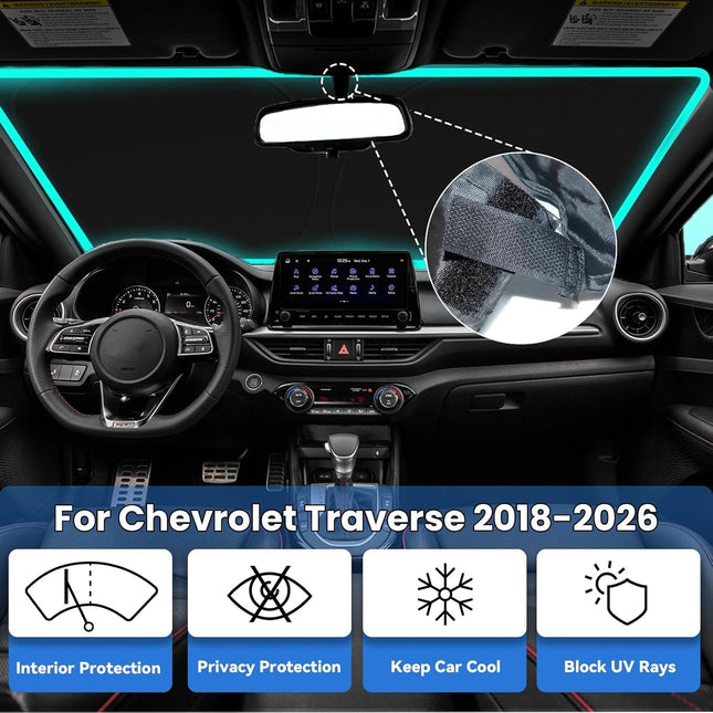Custom Fit 2018-2026 Traverse Windshield Sun Shade