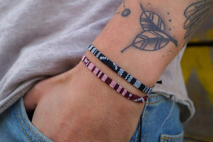 2 Pcs Boho Surfer Bracelets for Women and Men Waterproof and Adjustable Braided Bracelets Set of 2 for - photo 2