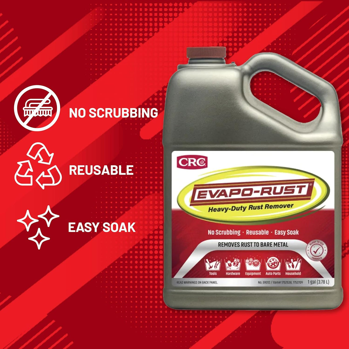 Heavy Duty Rust Remover – 128 oz. for Metal Parts, Tools, Cookware & Antiques - photo 3