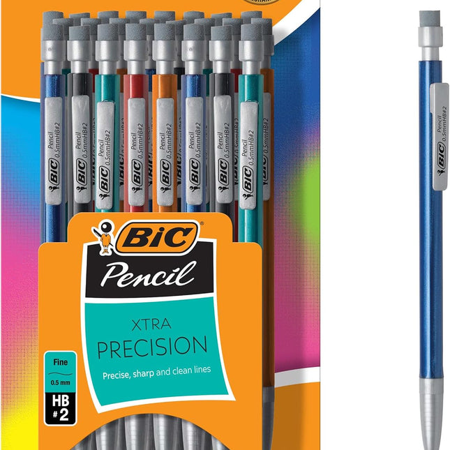 Mechanical Pencils with Erasers, Fine Point (0.5mm), 24-Count Pack Mechanical Drafting Pencil Set