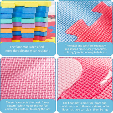 Interlocking Foam Tiles, Kids Foam Play Mat 11.8" Square Numbers Floor Puzzle EVA Numbers Floor Mat 10Pcs Number Tiles for Newborns, Toddlers, Kids..