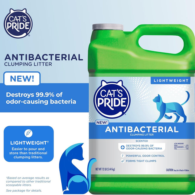 PawHaven RefugioPata Cat's Pride NEW Antibacterial Cat Litter: Destroys 99.9% of Odor-Causing — Pet Supplies