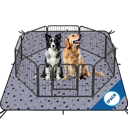 Washable Pee Pads for Dogs, Ultra-Absorbent, 2 Pack 36"x41" Gray
