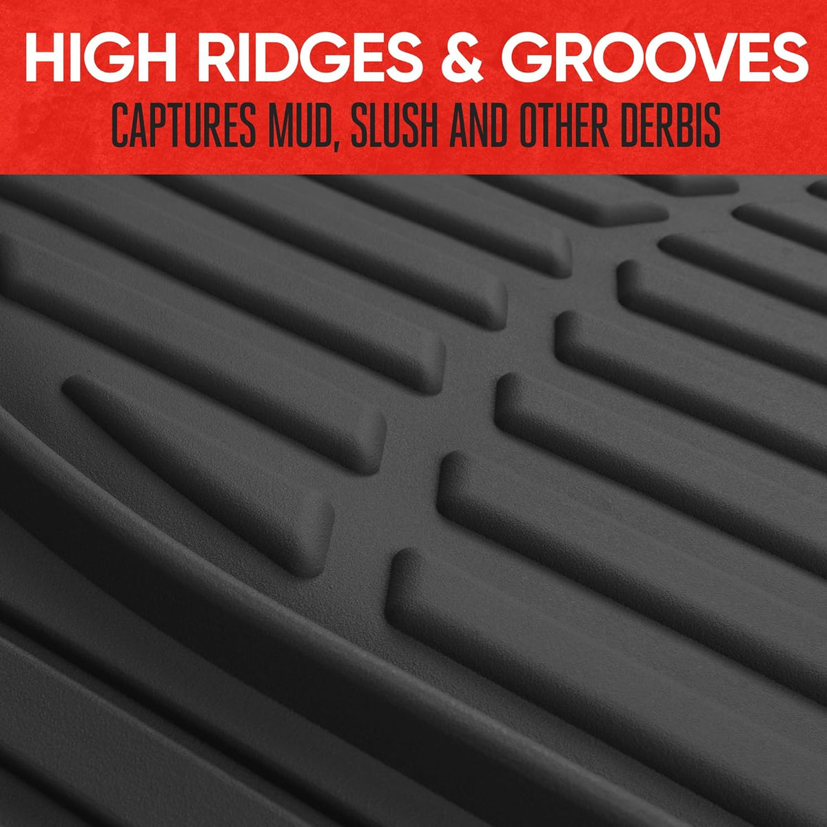 Black Deep Dish All-Weather Trim-to-Fit Floor Mats - photo 3